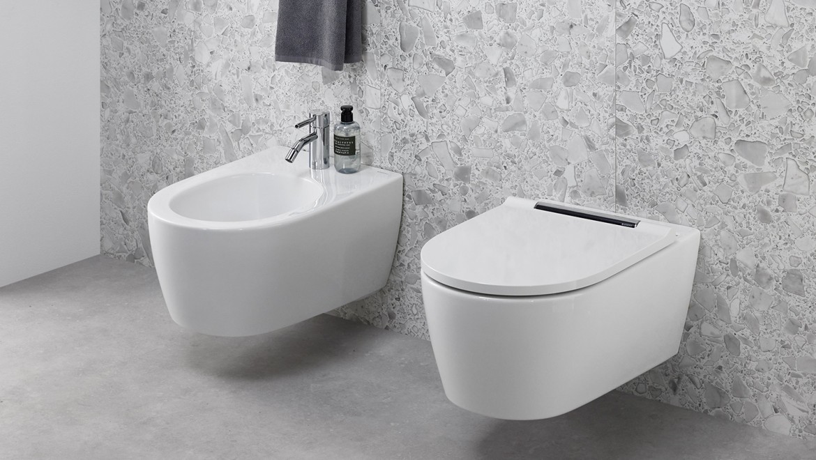 Kupaonica s Geberit ONE WC školjkom i bideom Kupaonica s Geberit ONE WC školjkom i bideom
