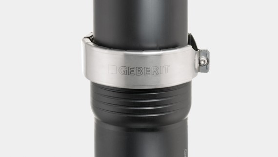 Zahvaljujući kandžastoj spojnici Geberit utični spoj Silent-Pro može izdržati unutarnji tlak do 2 bar .