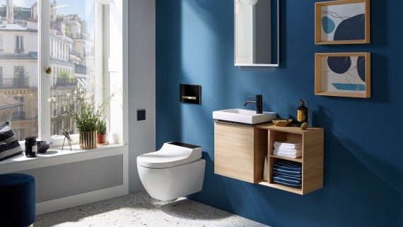 Geberit iCon WC za goste s malim umivaonikom i ormarićem