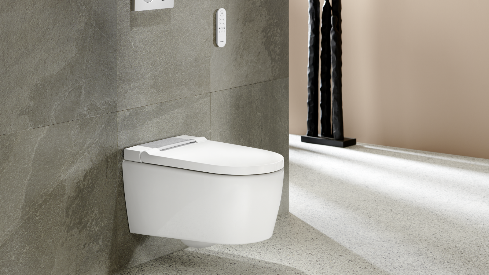 Geberit AquaClean Sela u bijeloj boji s daljinskim upravljačem Sigma20 Geberit AquaClean Sela u bijeloj boji s daljinskim upravljačem Sigma20
