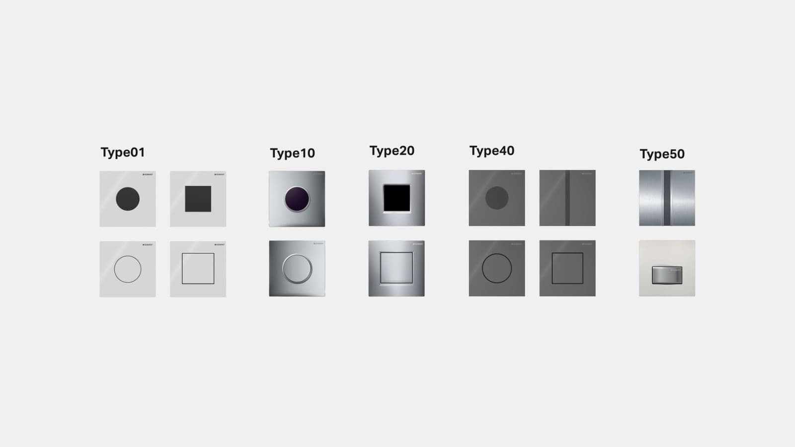 Pregled Geberit pokrovnih ploča za uređaje za ispiranje pisoara Pregled Geberit pokrovnih ploča za uređaje za ispiranje pisoara