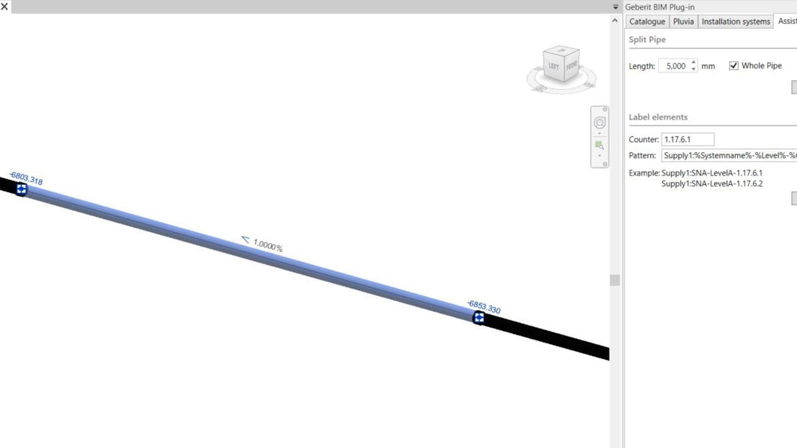 Segmentacija cjevovoda na dostupne duljine u Geberit BIM Segmentacija cjevovoda na dostupne duljine u Geberit BIM